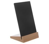 Petit Tableau Noir de Table A6 en ABS, Recto Verso, Base | Format Portable, Bords Lisses, Maintien Horizontal ou Vertical, pour Prix et Rappels Quotidiens
