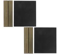Petit Tableau Noir de Table avec Chevalet en Bois, Style Rétro | Ardoise Réutilisable Recto Verso, Base en Bois, pour Prix et Plats, Bureau ou Restaurant