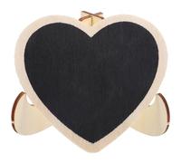 Petit Tableau Noir de Table en Bois Base, Recto Verso | Effaçable et Réutilisable, Compatible Craie Liquide, pour Restaurant, Menus et Cartes de Table, Noir