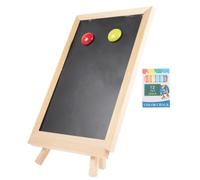 Petit Tableau Noir de Table en Bois, Recto Verso Support | Bois Foncé, Bords Lisses, Format Compact, pour Salle de Classe, Hôtel, Numéros et Consignes