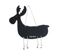 Petit Tableau Noir Mural en Bois Double Face, Décor girafe | Ardoise Décorative Réinscriptible, à Suspendre Facile, pour Maison et Salle de Classe, Noir