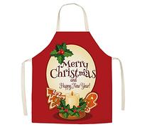 Petit tablier réglable à la taille pour Noël, Noël, nettoyage de restaurant, jardinage, maison, cuisine, cuisine, salle à manger et bar pour femme Motif floral, a, taille unique