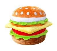 Petit tabouret ottoman de rangement, siège décoratif en forme de hamburger | Joli repose-pieds de rangement, ottoman rembourré doux avec espace de rangement, décoration d'intérieur pour salle de jeux