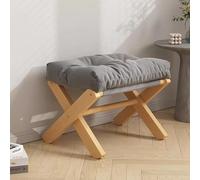 Petit tabouret pliable multifonction avec repose-pieds et banc à langer pour salon, coussin de siège, tabouret bas compact pour table basse, utilisation sur une table basse, couleur Geel