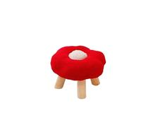 Petit Tabouret Pouf en Forme de Fleur de Dessin animé sous Le Bureau, Repose-Pieds Doux, Tabouret Ottoman for Salle de Jeux, entrée, Salon, Appartement, Porche(Red A)