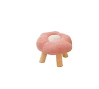 Petit Tabouret Pouf en Forme de Fleur de Dessin animé sous Le Bureau, Repose-Pieds Doux, Tabouret Ottoman for Salle de Jeux, entrée, Salon, Appartement, Porche(Pink A)