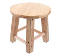 Petit Tabouret Rond en Bois Antidérapant pour Maison et Salle | Orange, Léger et Facile à Déplacer, Forte Capacité Portante, Nettoyage Simple, Usage Baignoire et Toilettes Style Aléatoire