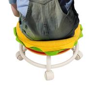 Petit Tabouret Roulant Banc Décoratif Hamburger Doux Mignon Confortable