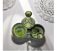 Petit Tajine marocain, Récipient à épices, pots d’épices en céramique mini Tajine, Décoration Marocaine 8,5 * 15,5 cm