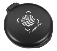Petit Tampon Encreur Rond Noir, Mini Format Portable pour Bureau