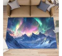 Petit tapis de couloir motif montagne enneigée pour cuisine, lavable, antidérapant et doux pour décoration d'intérieur (223,2 x 387,2 cm)