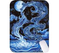 Petit Tapis de Souris 15 x 20 cm, Tapis Souris Vagues l'océan Sous Main Bureau avec Base Antidérapante, Mouse Pad Bords Cousus, Imperméable, Portable et Lavable, Accessoire Bureau (Ciel étoilé) J2-729