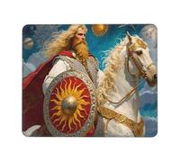 Petit Tapis de Souris 180 x 220 mm avec Base en Caoutchouc Antidérapant et Imperméable, Gaming Tapis de Souris pour Femmes, Enfants, Hommes, Ordinateurs Portables, Cadeaux, (Le Dieu Soleil) K-870