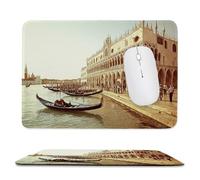 Petit Tapis de Souris 24 x 20 cm avec Base en Caoutchouc Antidérapant et Imperméable, Gaming Tapis de Souris pour Femmes, Enfants, Hommes, Ordinateurs Portables sans Fil (Villes de la côte) k-250