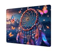 Petit Tapis de Souris 250x210mm,Tapis Souris Papillon Tapis de Souris Gamer,Attrape-rêves Tapis de Souris Gaming,Tapis Bureau avec Base Antidérapante,Mouse Pad Souris à Bords Cousus,Deco Bureau H1-96