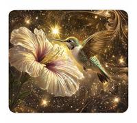 Petit Tapis de Souris 260x220x3mm, Vert Tapis de Souris Gaming avec Base en Caoutchouc Antidérapant et Imperméable, Portable Tapis de Bureau, Surface Spéciale pour Accessoire Bureau, Oiseau I-1490