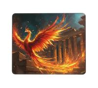 Petit Tapis de Souris 420 x 350 mm Avec Base en Caoutchouc Antidérapant et Imperméable, Gaming Tapis de Souris pour Femmes, Enfants, Hommes, Ordinateurs Portables sans Fil, Cadeaux, (Feu Phoenix) K392