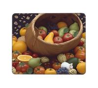 Petit tapis de souris amusant avec base en caoutchouc antidérapant, tapis de souris de jeu ultra lisse, panier de fruits, tapis de souris lavable pour bureau, ordinateur portable, PC et bureau 17,8 x
