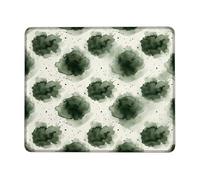 Petit tapis de souris aquarelle moderne minimaliste vert abstrait saisonnier vert carré en caoutchouc lisse portable décoration de bureau pour bureau, maison, dortoir, ordinateur portable carré, 20,3