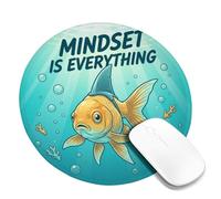 Petit tapis de souris avec citation de requin | Citation de motivation, art sur le thème de l'océan, illustration fantaisie, accessoire de bureau compact