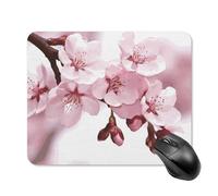 Petit tapis de souris carré en fleurs de cerisier imperméable avec base en caoutchouc antidérapant, accessoire de bureau pour ordinateur portable, jeu, bureau, décoration d'intérieur
