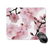 Petit tapis de souris carré japonais en fleurs de cerisier imperméable avec base en caoutchouc antidérapant, accessoire de bureau pour ordinateur portable, jeu, bureau, décoration d'intérieur