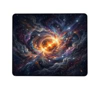 Petit tapis de souris cinématographique galaxie cosmique nébuleuses | Thème céleste, imagerie spatiale profonde, inspiration astronomie, surface lisse, base antidérapante