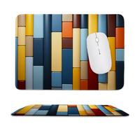 Petit Tapis de Souris Compact Géométrie moderne 180 x 220 mm bn-913 | Base Antidérapante en Caoutchouc Souple, Surface Laveable et Imperméable, Bords Renforcés Cousus, Compact et Léger