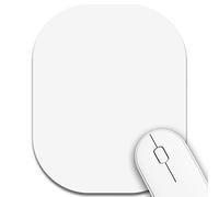 Petit tapis de souris épais de 15,2 x 17,8 cm pour ordinateur portable, bureau à domicile, voyage, avec base en caoutchouc antidérapant, tapis de souris imperméable, blanc