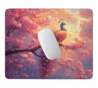 Petit Tapis de Souris Gaming paon et arbre fleuri 290 x 240 mm c-505