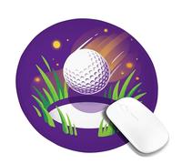 Petit tapis de souris rond en caoutchouc lisse avec trou d'herbe dynamique pour bureau, maison, ordinateur portable, 20,3 x 20,3 cm