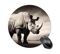 Petit tapis de souris rond en forme d'animal d'Afrique du Sud - Imperméable - Avec base en caoutchouc antidérapant - Accessoires de bureau pour ordinateur portable, jeu, bureau, décoration d'intérieur