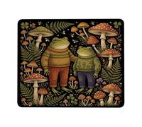 Petit tapis de souris rustique avec illustration d'amphibiens et | Esthétique rustique, créatures de la forêt, illustration botanique, scène de forêt, accessoire pour amoureux de la nature