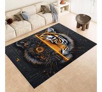 Petit Tapis Décoratif 60x90 cm Texture Douce Imitation Cachemire Impression Tigre MéCanique CréAtif 3D HD Nettoyage Facile à l'Aspirateur ou en Machine Convient pour Salle de Bain Cuisine Entrée