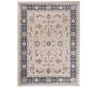 Petit Tapis d'Orient - Blanc Beige - Motif Persan Traditionnel et Oriental - Tapis de Salon Ultra Doux - AYLA - 60_x_100_cm