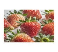 Petit tapis lavable à motif fraise avec envers en caoutchouc antidérapant pour cuisine, chambre à coucher, salle de bain, décoration de sol