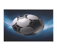 Petit tapis lavable avec envers en caoutchouc antidérapant pour cuisine, chambre à coucher, salle de bain, décoration de sol motif ballon de football