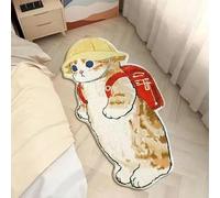 Petit tapis mignon de forme irrégulière pour chambre à coucher, salle de bain, chambre (40 x 120 cm), tapis de couloir amusant pour animal de compagnie, motif dessin animé, tapis d'entrée en forme de