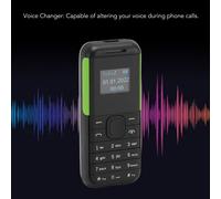 Petit TéLéPhone Portable Mini TéLéPhone 2g éCran 0,66 Pouces Lecteur Audio Bluetooth 2 En 1 Double Carte Veille Gsm Petit TéLéPhone De Base Pour Enfants âGéS Noir Vert