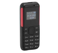 Petit TéLéPhone Portable Mini TéLéPhone 2g éCran 0,66 Pouces Lecteur De Son Bluetooth 2 En 1 Double Carte Veille Gsm Petit TéLéPhone De Base Pour Enfants âGéS Noir Rouge