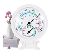 Petit thermo-hygromètre - 7,5 x 8,5 cm, hygromètre mécanique 2 en 1, appareil de mesure thermographe | Hygromètre de table murale en d'aluminium pour l'intérieur et l'extérieur pour incubateur