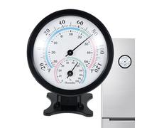 Petit Thermo-hygromètre - Jauge Analogique De Température Et D'humidité 2 En 1, Moniteur En D'aluminium Sans Batterie | Compteur Mural Et De Table Pour Réfrigérateur-congélateur Pour Chambre D