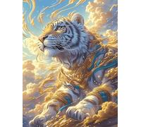 Petit tigre dans une lueur dorée magique 1000 Pieces Casse-tête Expert Confirmé En Carton Anti-Déchirure Animal sauvage et animal de compagnie Très Difficile Motif Complexe Décoration Murale Cadeau An