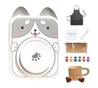 Petit tour de poterie USB 5 V CC, tour en céramique avec formes d'animaux | Kit d'art pour mouler des figures et sculpter avec de l'argile pour
