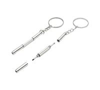 Petit tournevis à deux bouts de poche pour vos lunettes de vue ou de soleil en porte clefs,2pcs.