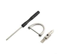 Petit tournevis en forme de fer à cheval avec fente et tête cruciforme double usage pour enlever les vis portable, construction métallique, 26,3 mm x 34,5 mm