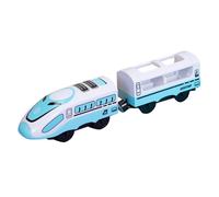 Petit Train Électrique En Jouet Avec Rail Magnétique Pour Enfant, Locomotive Et Chemin De Fer Relié Magnétiquement, Compatible Avec Le Circuit En Bois, Jeu Interactif, Idée Cadeau,