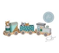 Petit train les animaux du zoo en bois étoiles multicolore - Kindsgut Bleu G
