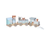 Petit train rayé animaux du zoo gris foncé TU