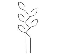 Petit Treillis pour en Pot - Piquet de Support de Jardin en métal en Forme de Feuilles - Support Stable pour d'intérieur, Fournitures de Jardin pour Fleurs, légumes, Lierre, Vigne